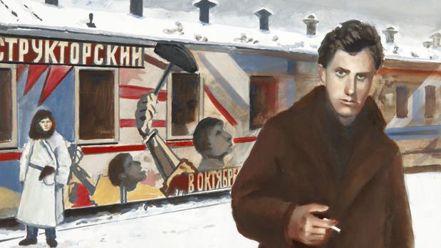 Mayakovski en Moscú, obra de Damián Flores