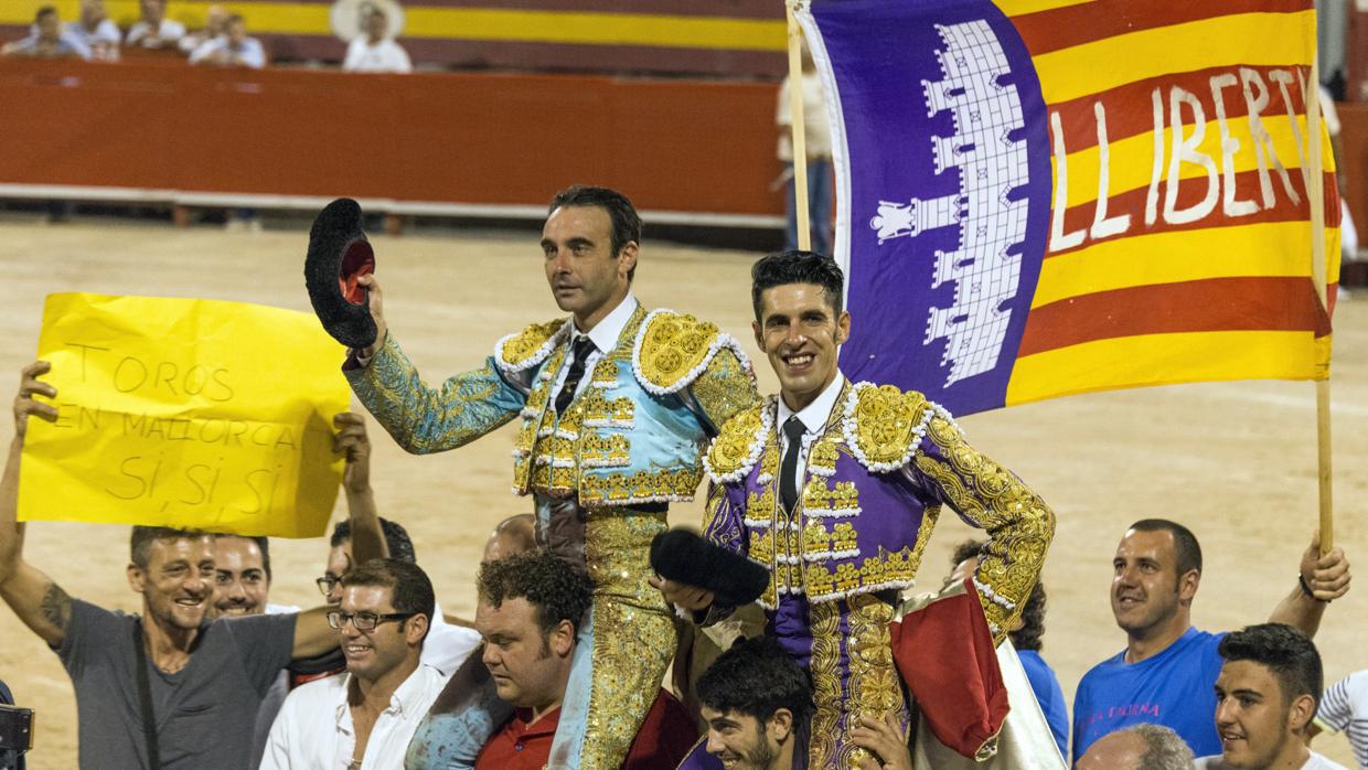 Enrique Ponce y Alejandro Talavante, el pasado año en el Coliseo balear