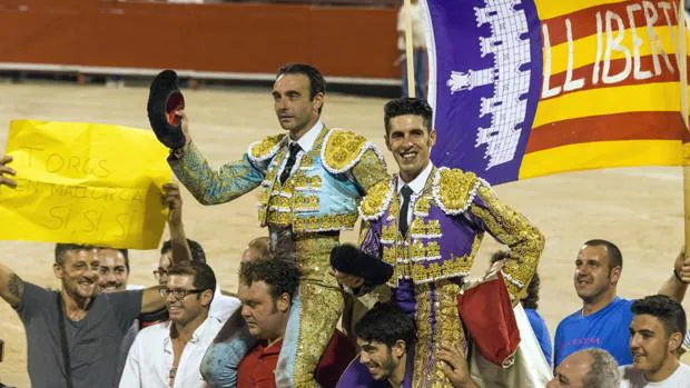 Enrique Ponce y Alejandro Talavante, el pasado año en el Coliseo balear