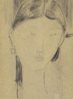 «Retrato de Beatrice Hastings». Dibujo de Modigliani