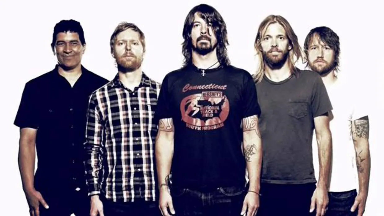 Los integrantes de Foo Fighters, con Dave Grohl (en el centro) a la cabeza