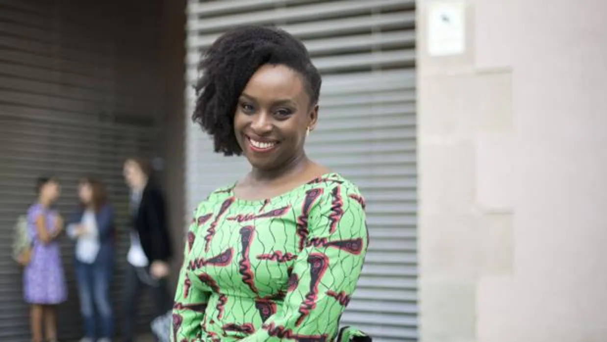 Chimamanda Ngozi Adichie, ayer en Barcelona