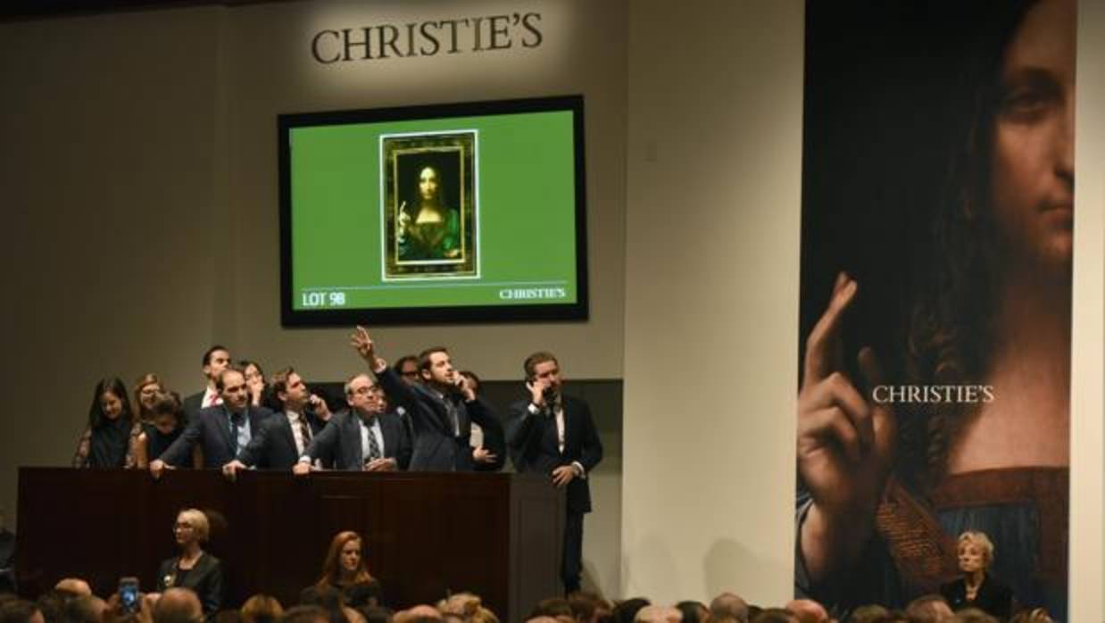 Momento de la histórica subasta, el viernes en la sala Christie's de Nueva York