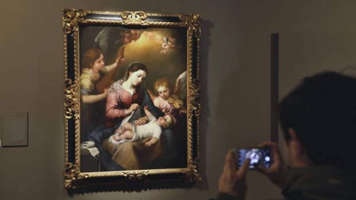 «La Virgen de la faja» es una de las obras maestras de la muestra «Murillo y su estela en Sevilla»