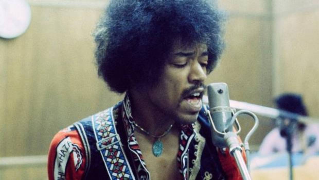 Jimi Hendrix en los estudios The Record Plant de Nueva York