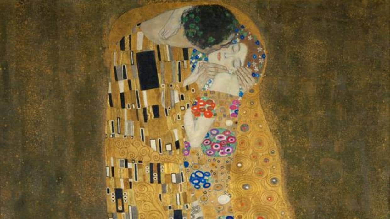 Detalle de «El beso», de Klimt