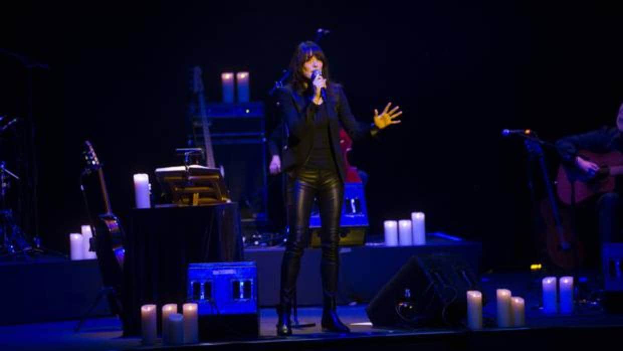 La cantante Carla Bruni, en la noche del miércoles, durante su concierto en Madrid