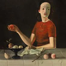 «Geneviève con manzana», de André Derain. Colección particular.
