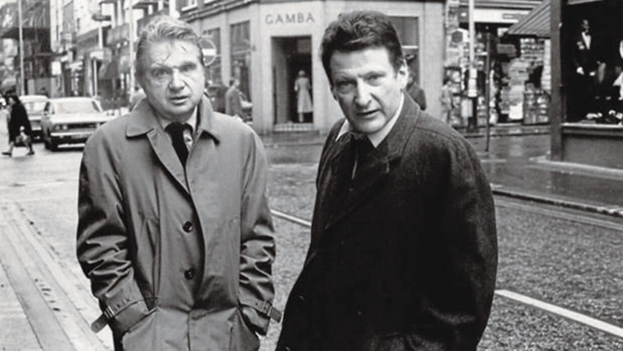 Francis Bacon (a la izquierda) y Lucian Freud, retratados por Harry Diamond en 1974