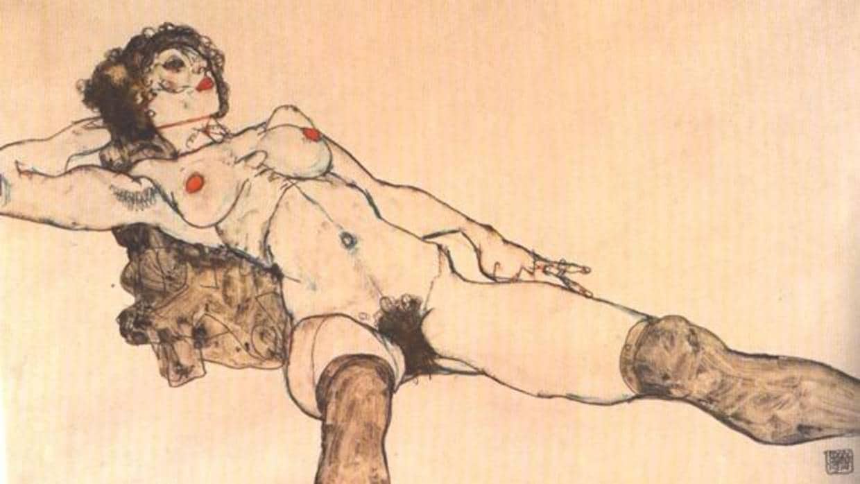 Uno de los desnudos de Schiele