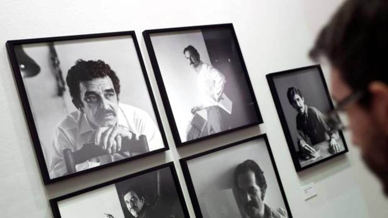 Los retratos de García Márquez y Carlos Fuentes de Baldomero Pestana