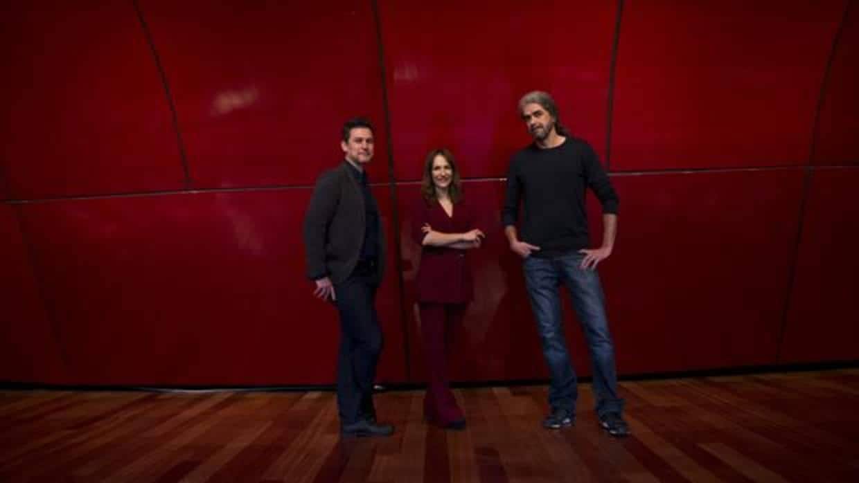 Los tres directores en el Auditorio 400 del Museo Reina Sofía