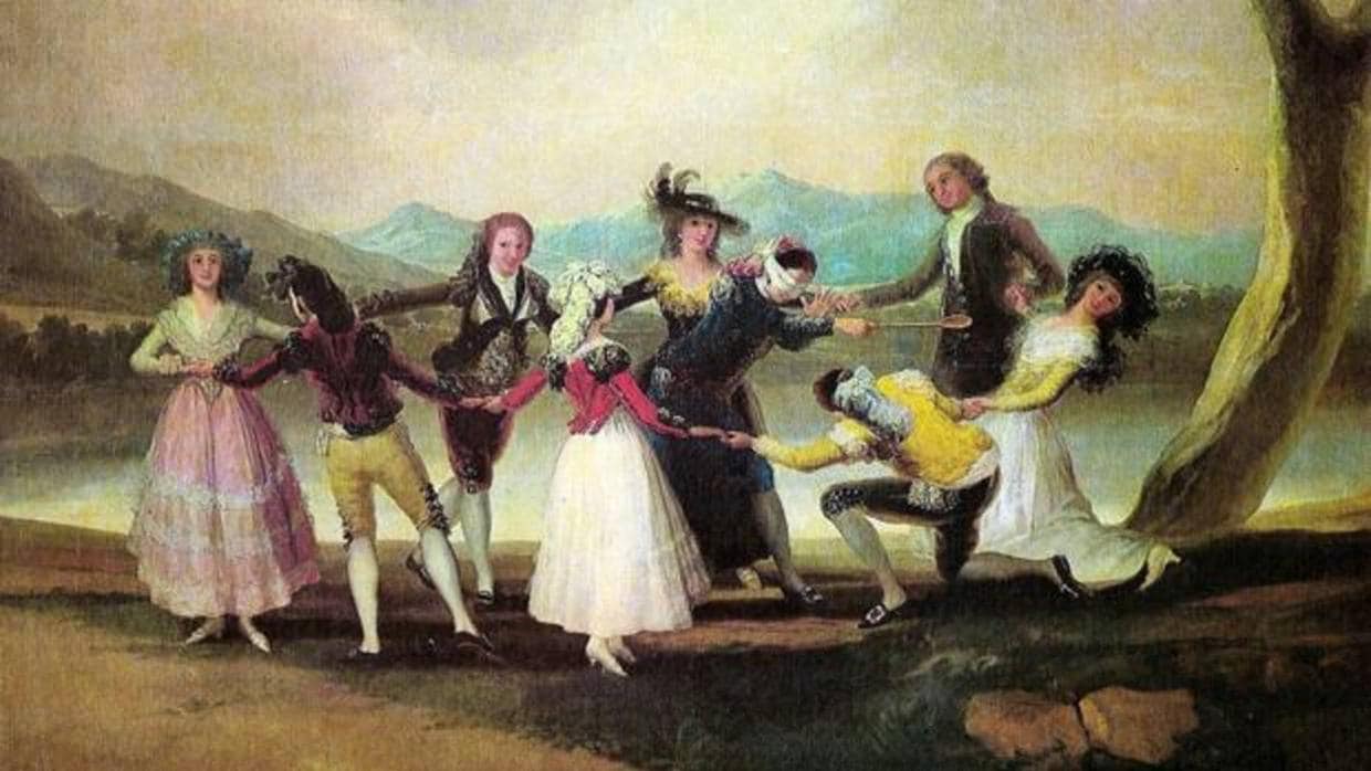 «La gallinita ciega», una de las obras más célebres de Goya