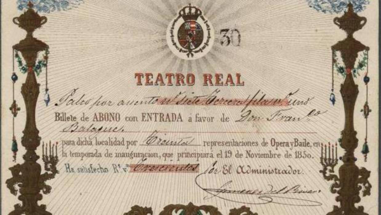 Abono para la primera temporada del Teatro Real