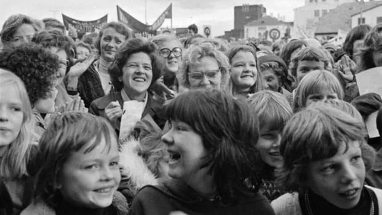 La mítica huelga de las islandesas en Reikiavik en octubre de 1975
