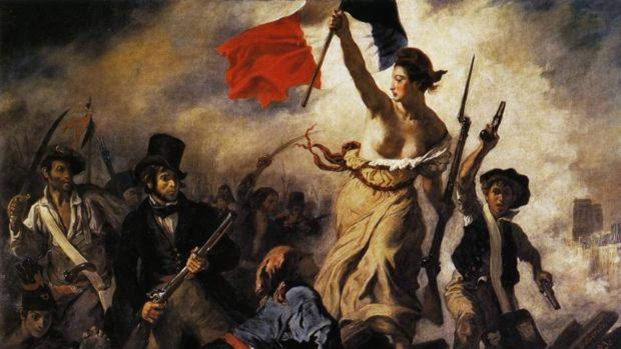 «La Libertad guiando al pueblo», de Delacroix