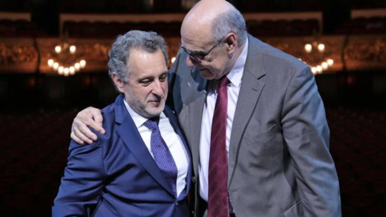 Josep Pons, con Salvador Alemany, presidente de la Fundación del Gran Teatre del Liceu