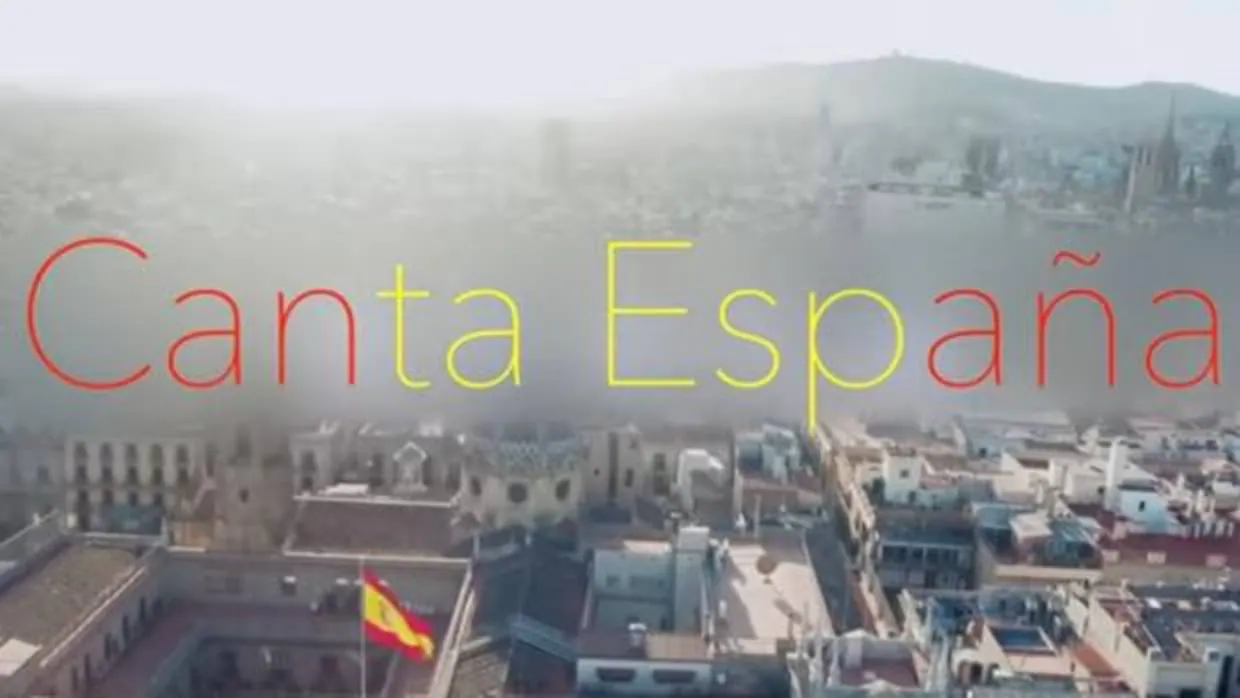 Imagen del videoclip de «Canta España», la versión del himno español de Alejandro Abad
