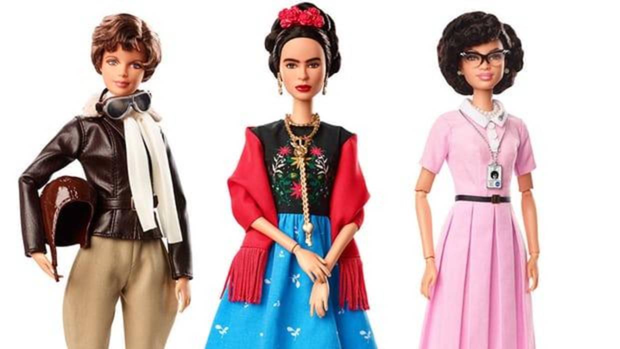 Algunas de las muñecas de la nueva línea de muñecas Inspiring Women