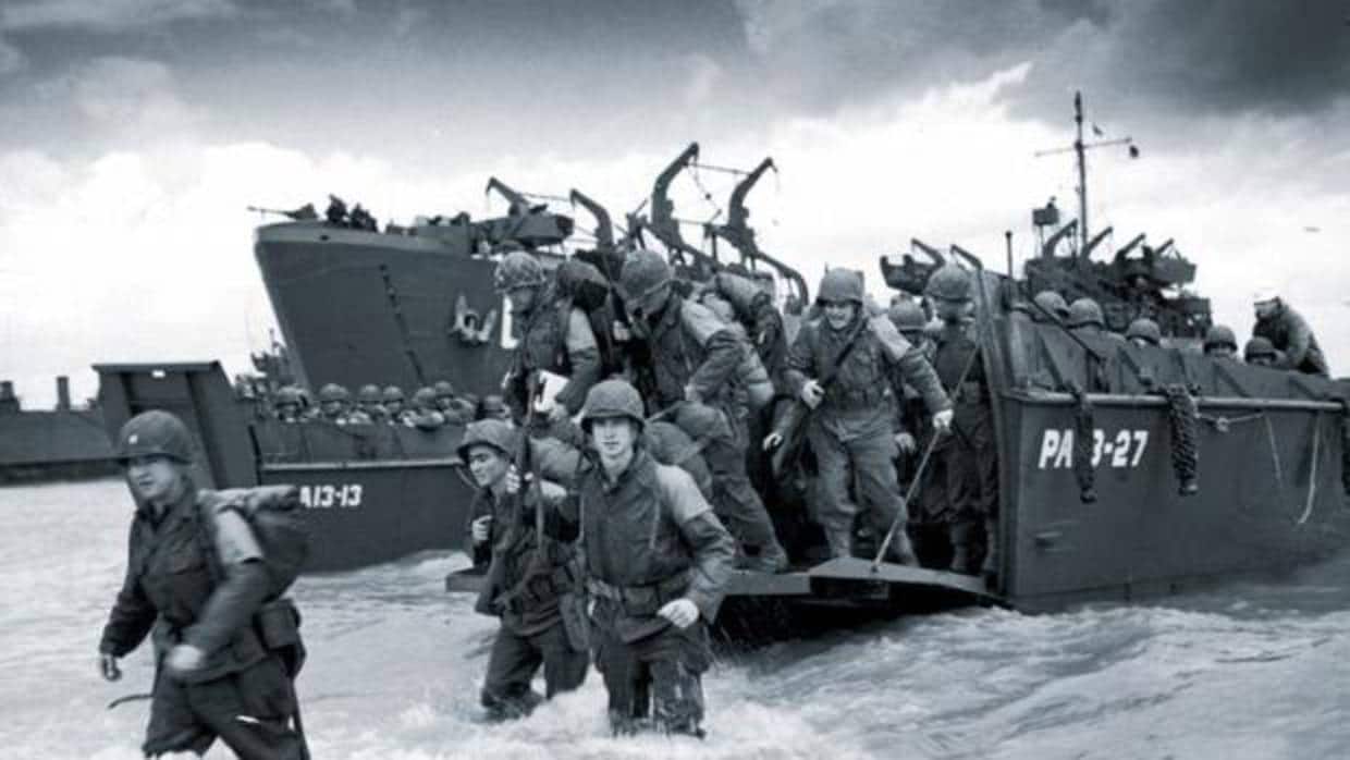 Imágen del desembarco de Normandía