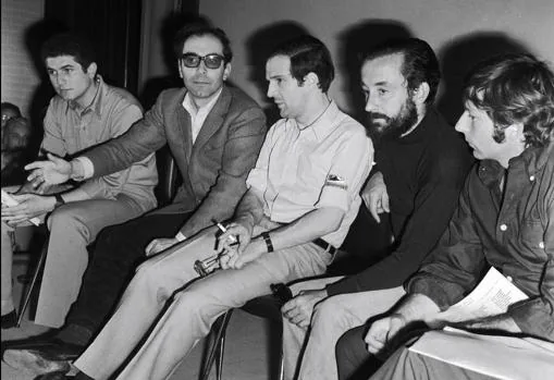 Lelouch, Godard, Truffaut, Malle y Polanski durante el Festival de Cannes de 1968