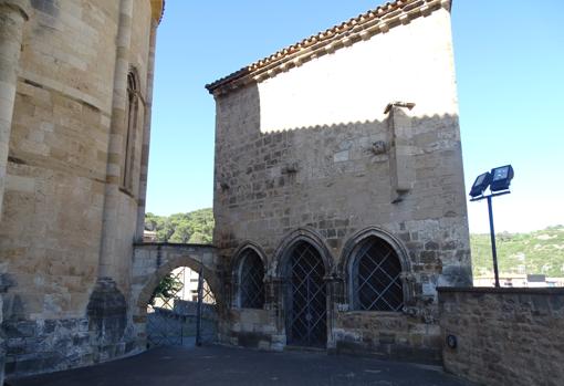 La capilla donde se encontraba el San Jorge, junto a la iglesia de San Miguel de Estella