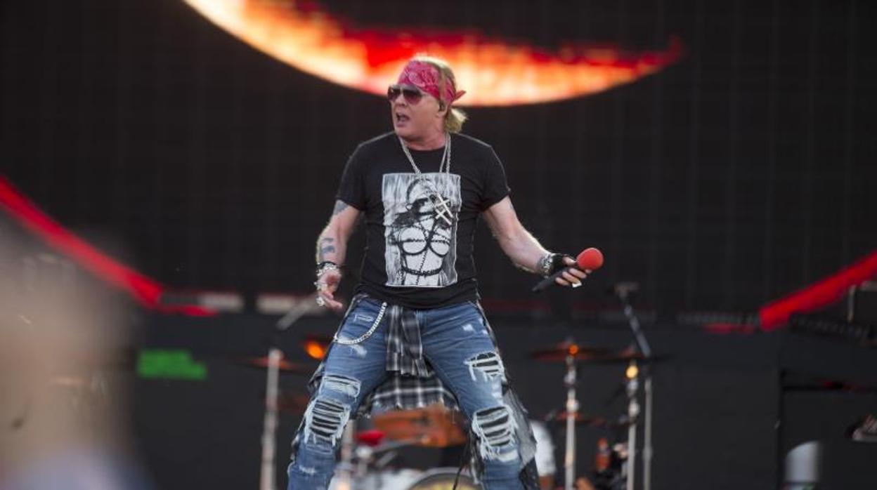 Axl Rose durante la actuación