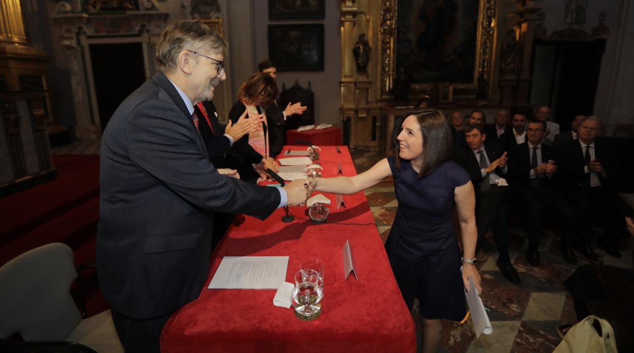 Urquijo y Morillo, ayer en la iglesia de los Venerables junto a los premiados por Focus