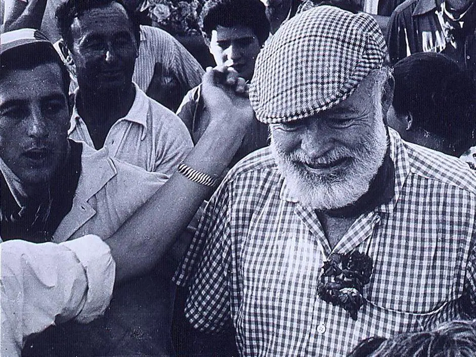 Ernest Hemingway, en una de sus visitas a Pamplona durante los sanfermines