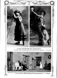 Blanco y Negro publicaba el 14 de abril de 1912 dos retratos de Pastora Imperio "con los trajes de su nuevo repertorio". La bailaora sevillana volvía a los escenarios después del fracaso de su matrimonio con Rafael Gómez El Gallo, que duró tan solo un año.