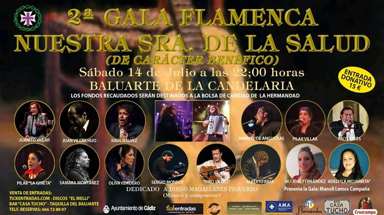 Cartel de lujo para la segunda gala de flamenco ‘Nuestra Señora de la Salud’