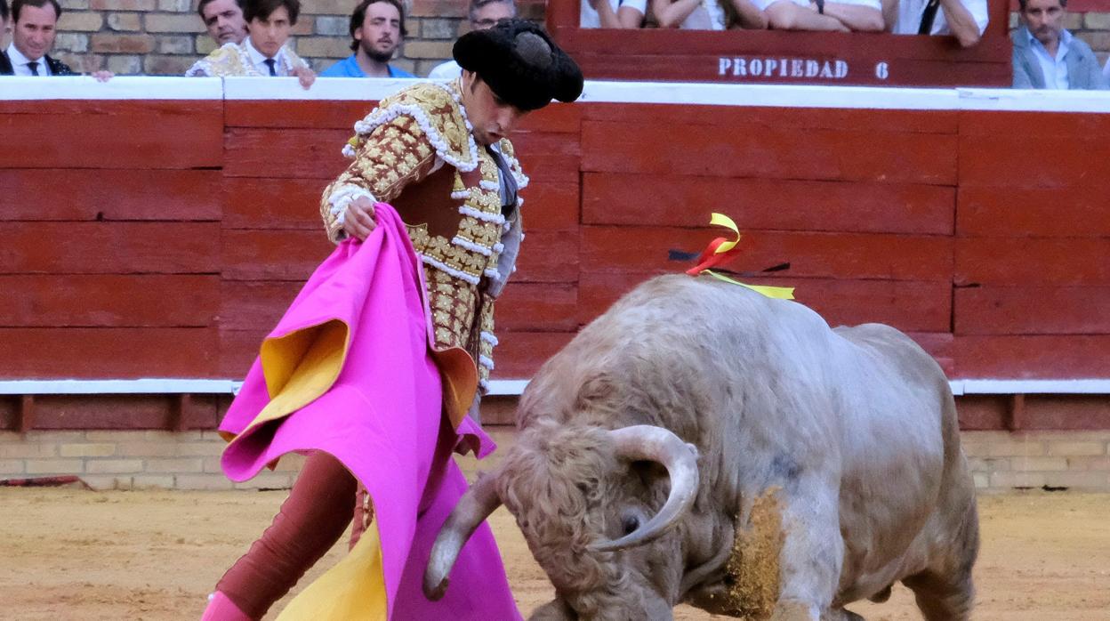 Miguel Ángel Perera, en el saludo a la verónica