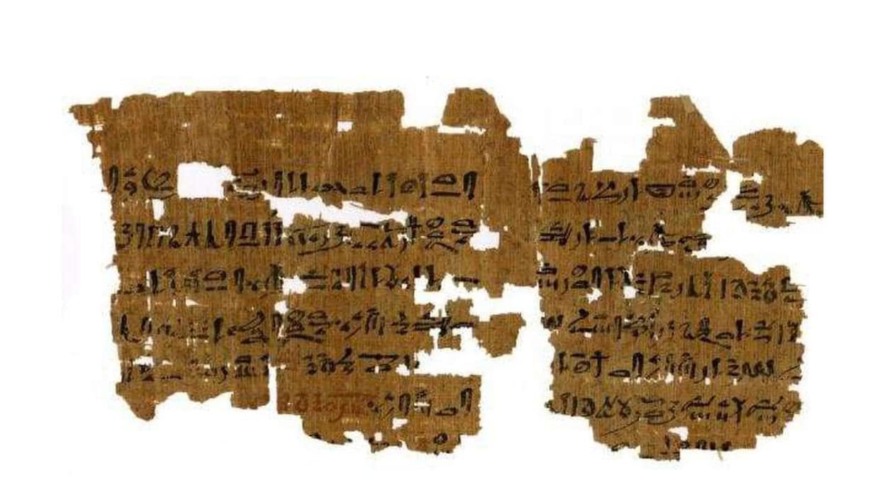 El texto que describe una prueba de embarazo en el antiguo Egipto