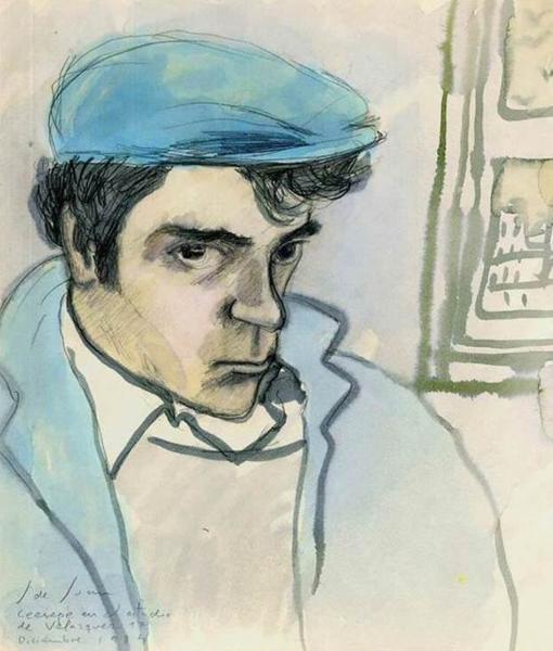 Retrato de Ceesepe hecho por Javier de Juan en 1984