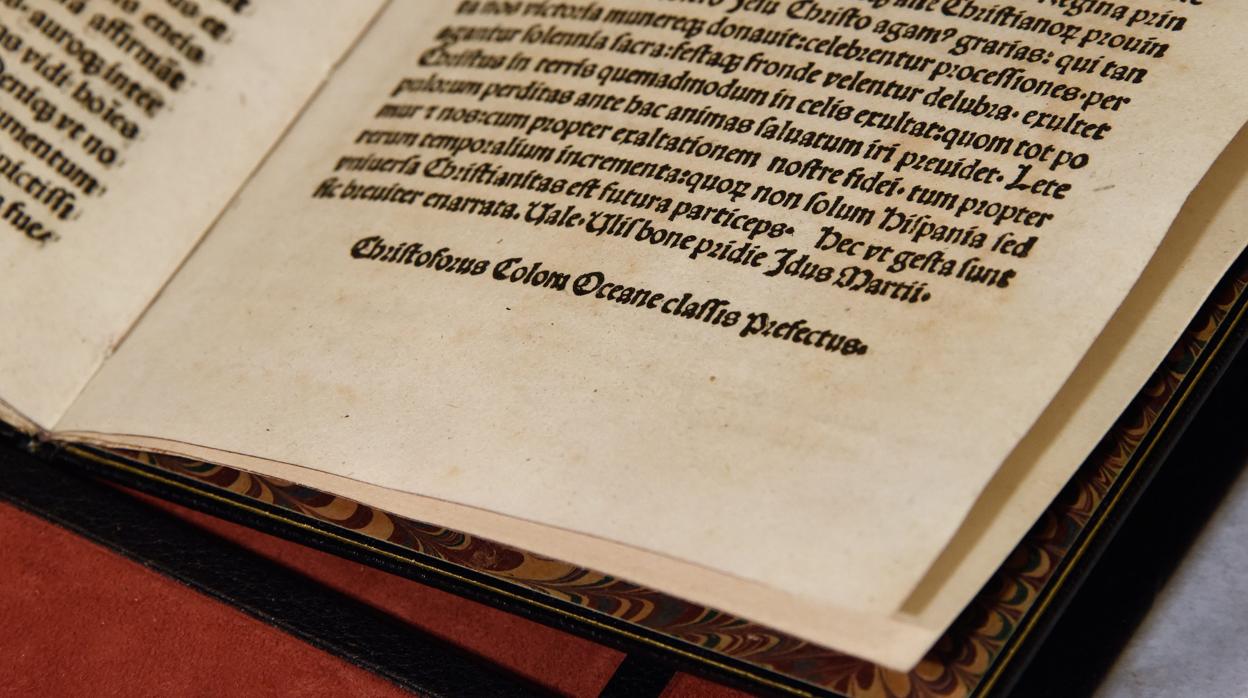 Cultura entregará a la Biblioteca de Cataluña la carta en la que Colón anunciaba el Nuevo Mundo