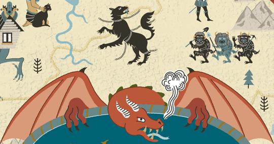 Detalle de la portada del «Atlas de los monstruos»