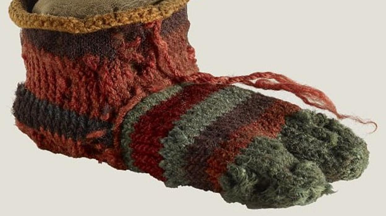 El calcetín analizado en el Museo Británico
