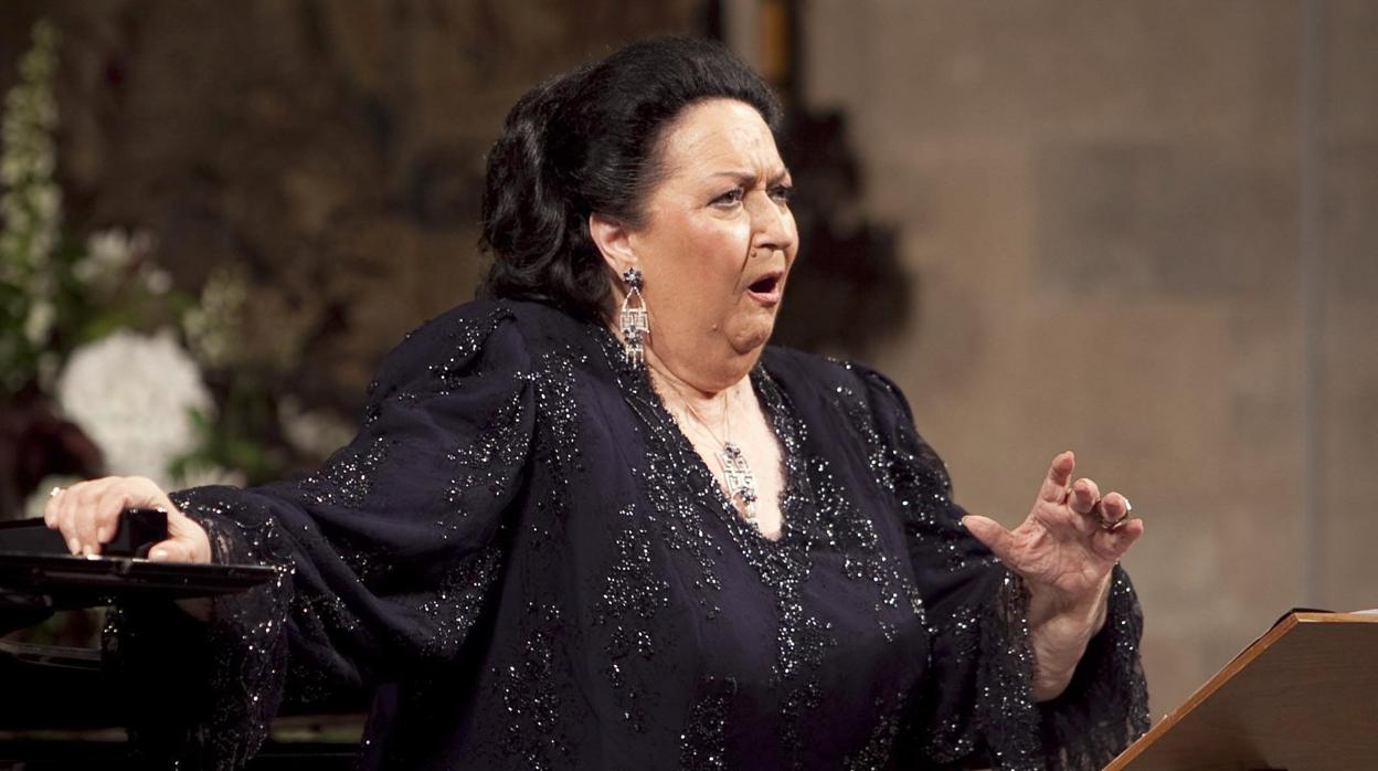 Montserrat Caballé, durante un concierto en 2011