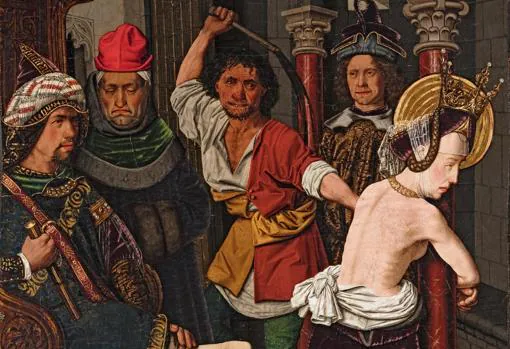 «Arresto de santa Engracia», de Bartolomé Bermejo. Detalle