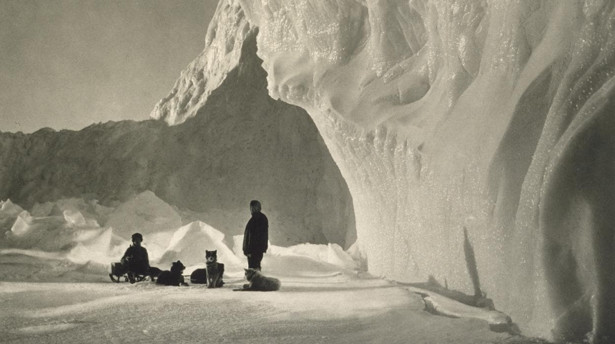 Fotografía tomada por Herbert Poting, durante la expedición de Robert Scott en 1910