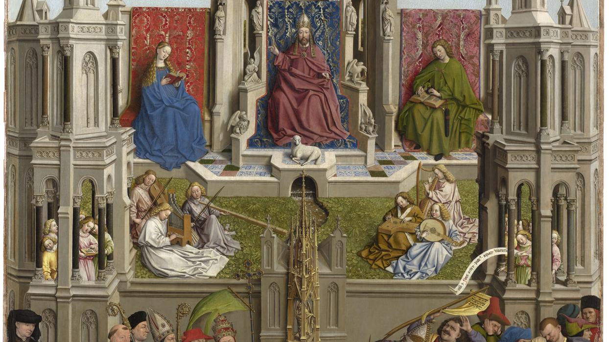 «La Fuente de la Gracia», del Taller de Van Eyck. Detalle