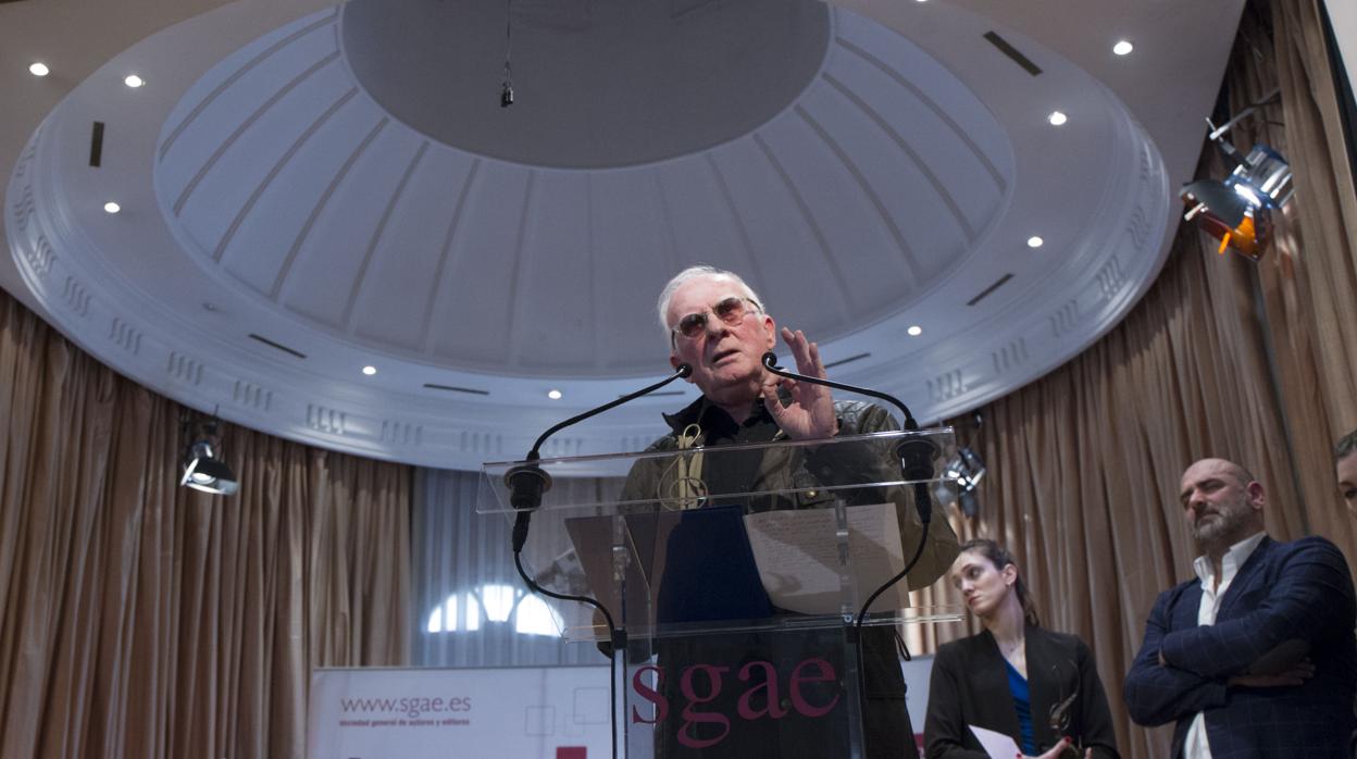 Teddy Bautista, durante una entrega de premios de la SGAE