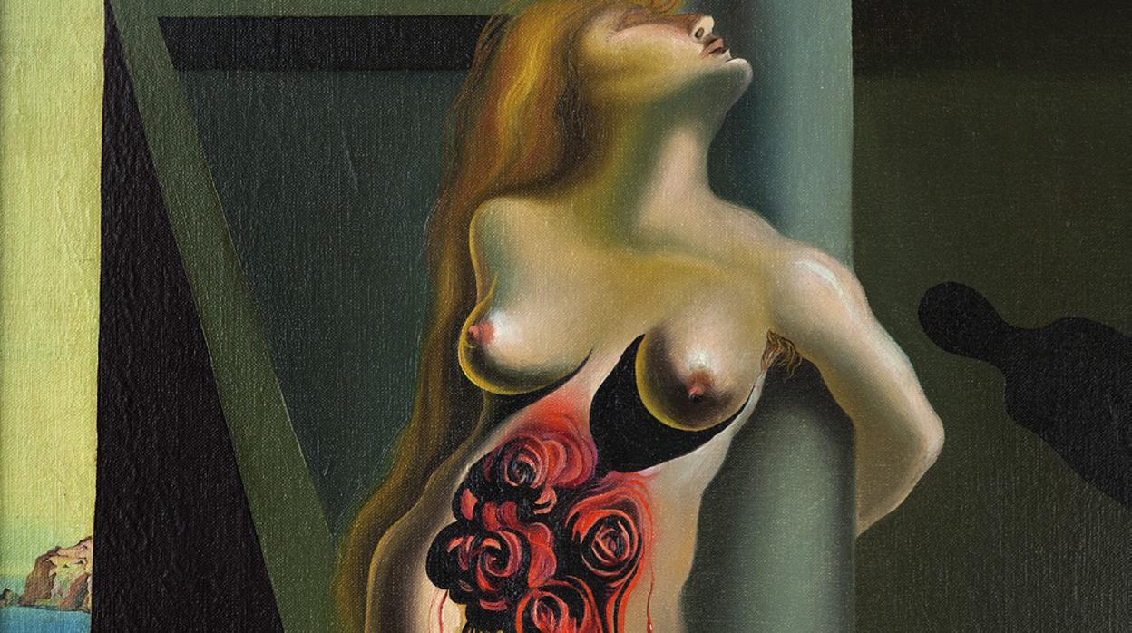 «Las rosas sangrantes» (1930), de Dalí. Detalle