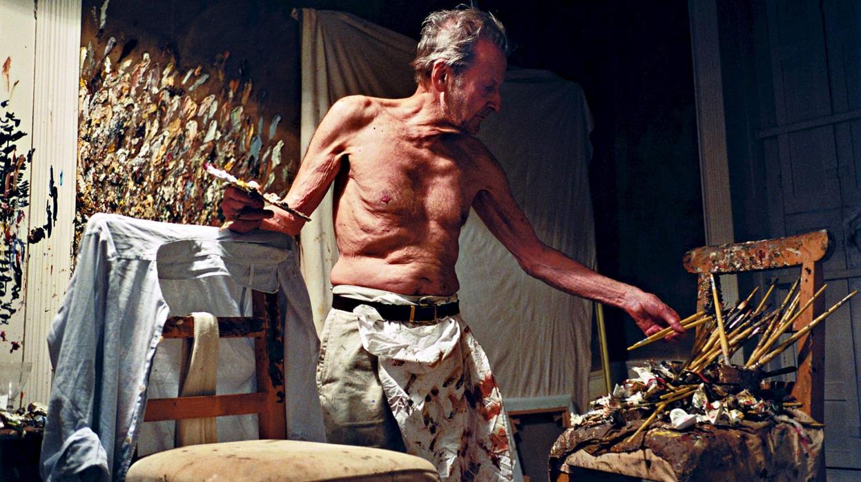 Lucian Freud en su estudio