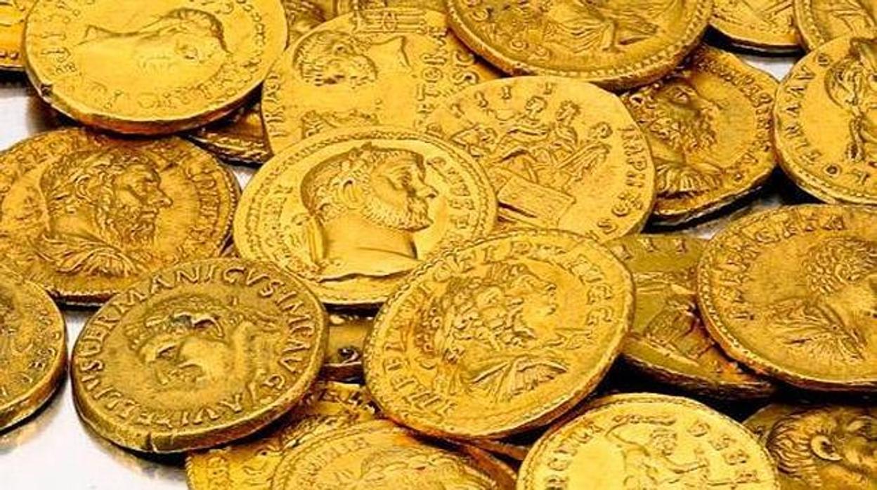 Monedas romanas acuñadas en oro