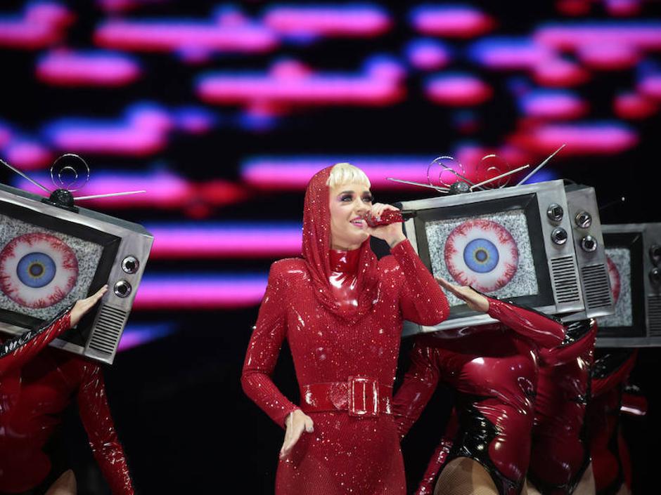 Katy Perry, durante su último concierto en Barcelona