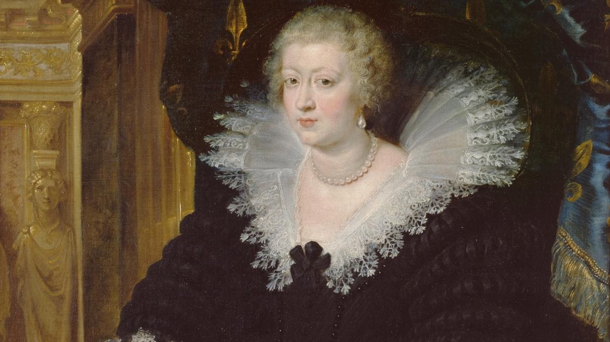 «Ana de Austria, reina de Francia», de Rubens. Detalle