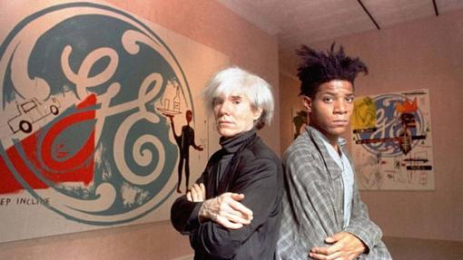 Basquiat (a la derecha) con su mentor Andy Warhol