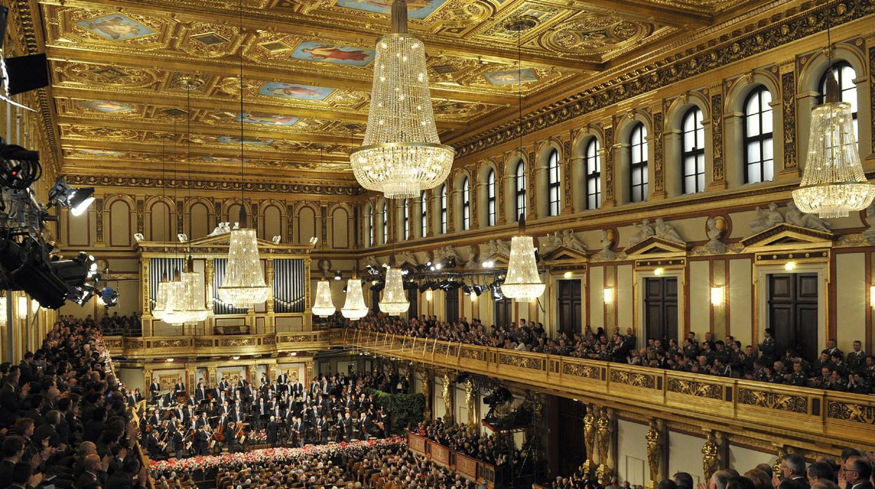 Ensayo de la filarmónica de Viena para el Concierto de Año Nuevo en 2014
