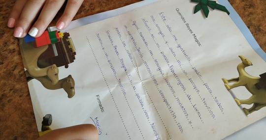 Carta de una niña a los Reyes Magos